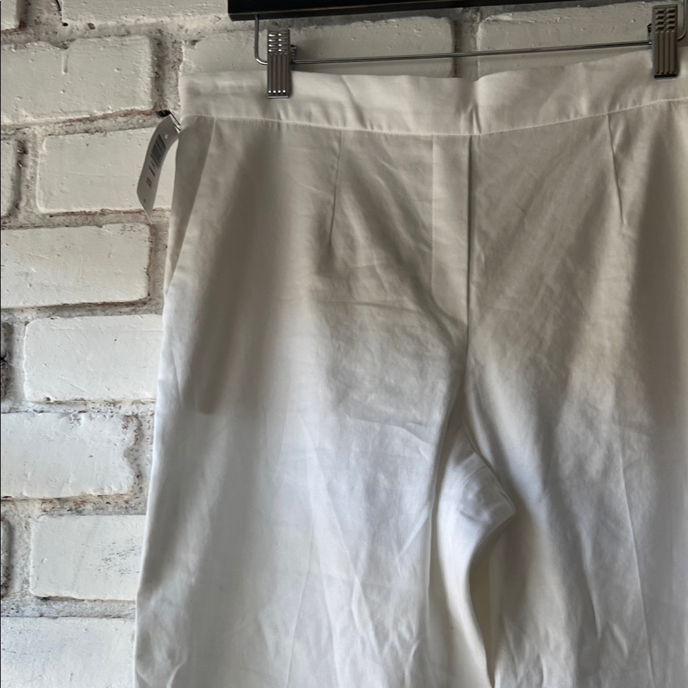 Aritzia Conan trouser White Tailored Linen Pants slim crop work trouser summer - Picture 2 of 10